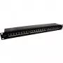 InLine panel de parcheo 19 pulgadas Cat.6A 24 puertos 1U negro RAL 9005