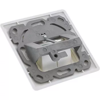 InLine toma empotrable Cat.6A 2x RJ45 blanca RAL9010