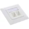 InLine toma empotrable Cat.6A 2x RJ45 blanca RAL9010