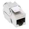 InLine toma empotrable Cat.6A 2x RJ45 blanca RAL9010