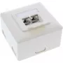InLine toma de conexión de pared Cat.6A de superficie o empotrable 2x conector hembra RJ45 76842S