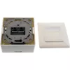 InLine toma empotrable Cat.6A de superficie 2x conector hembra RJ45 RAL9010 blanca
