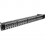 InLine panel de parcheo keystone RJ45 vacío 19 pulgadas, 48 puertos, 1U, negro