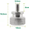 InLine tornillos moleteados para carcasa, aluminio, plateado, 10 uds.