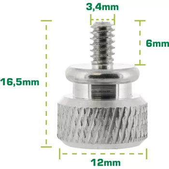 InLine tornillos moleteados para carcasa, aluminio, plateado, 10 uds.