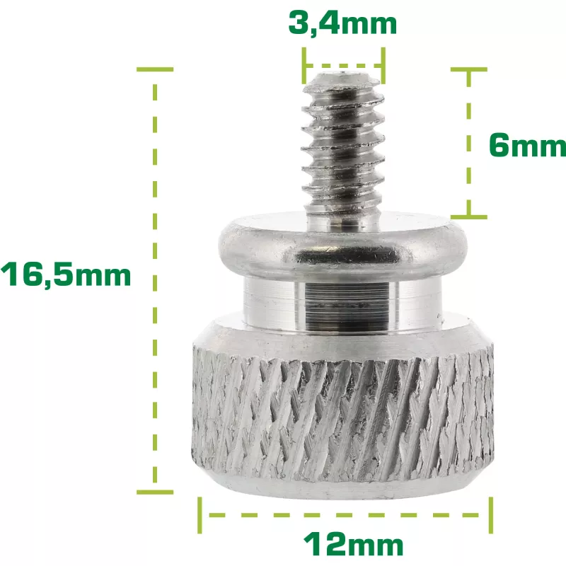 InLine tornillos moleteados para carcasa, aluminio, plateado, 10 uds.