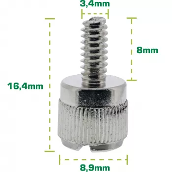 Tornillos moleteados para carcasa InLine 77770A plateado pack de 6