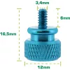 Tornillos moleteados para carcasa InLine 77770B azul aluminio 10 uds.