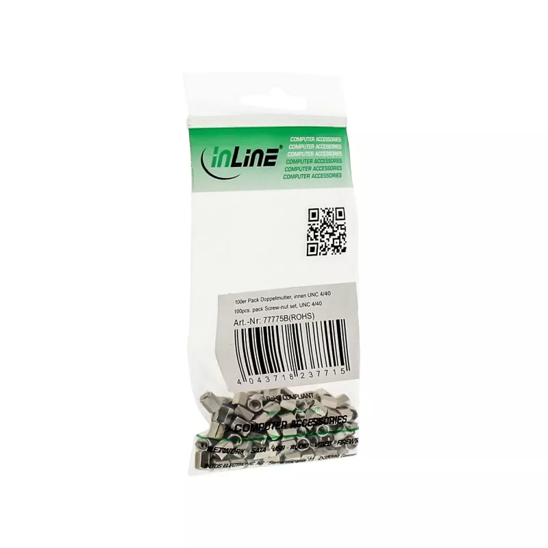 Set de tuercas UNC 4/40 InLine 77775A 10 uds.
