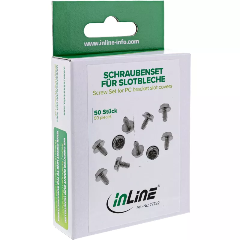 InLine set de tornillos para tapas de ranura de PC 50 uds.