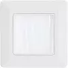 Marco de pared con pasacables de cepillo InLine 78501 para TV, plástico, blanco RAL9010, 80×80 mm