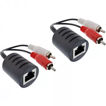 InLine Cable RCA de audio sobre LAN / Ethernet / RJ45 2 uds., un set