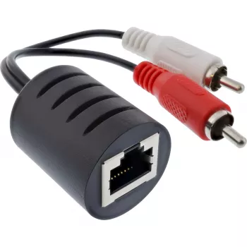InLine Cable RCA de audio sobre LAN / Ethernet / RJ45 2 uds., un set