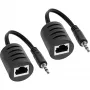 InLine Set completo de cable de audio de 3,5 mm sobre LAN / Ethernet / RJ45 máx. 50 m