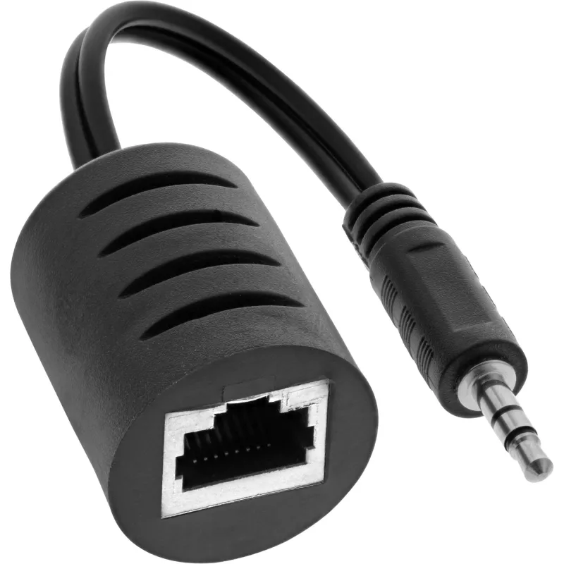 InLine Set completo de cable de audio de 3,5 mm sobre LAN / Ethernet / RJ45 máx. 50 m