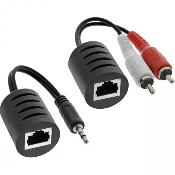 InLine Set completo de cable RCA de audio sobre LAN / Ethernet / RJ45 máx. 50 m