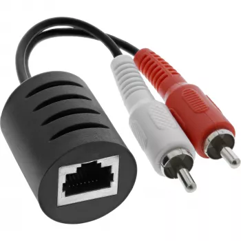 InLine Set completo de cable RCA de audio sobre LAN / Ethernet / RJ45 máx. 50 m