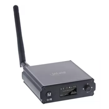 InLine Receptor HiFi Bluetooth 5.1 y DAC USB con LCD 30 m de alcance