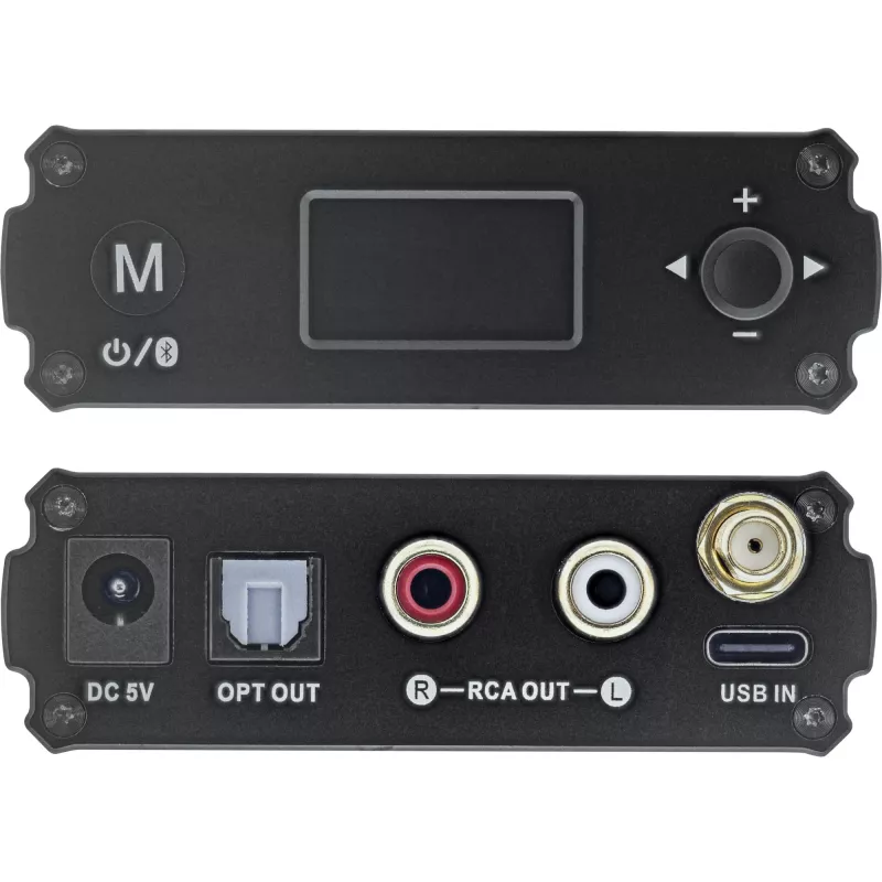 InLine Receptor HiFi Bluetooth 5.1 y DAC USB con LCD 30 m de alcance