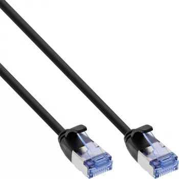 InLine B-71901S Pack a granel de 180 uds. Cable de conexión slim U/FTP PiMf Cat.6A, 1 m, negro
