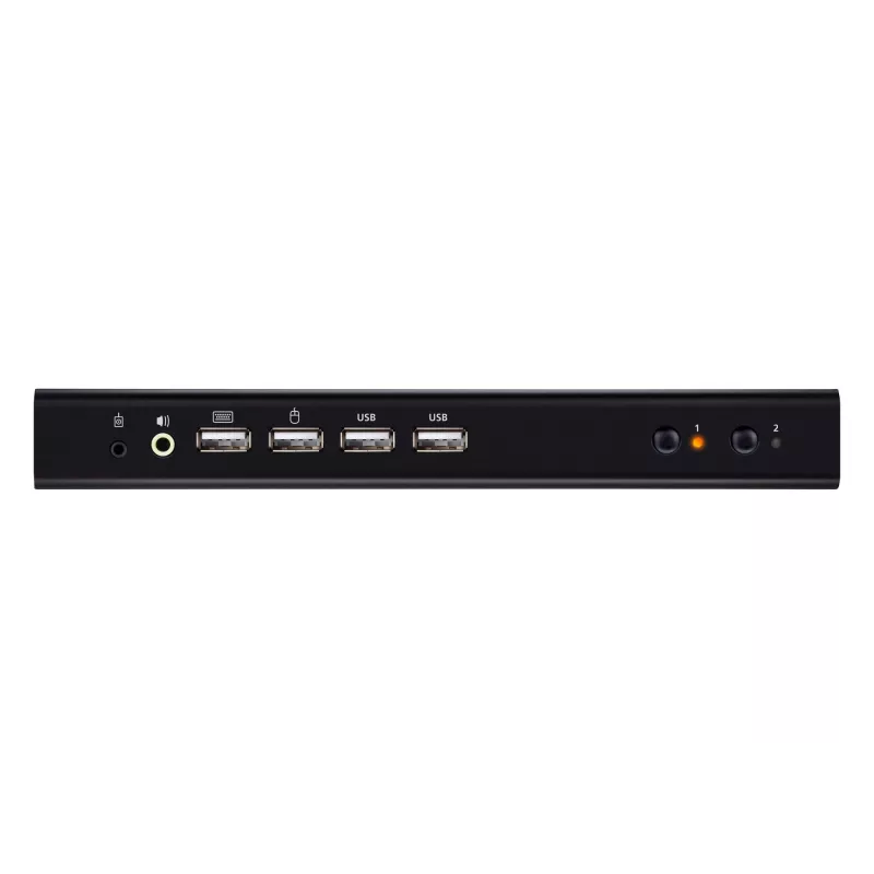 ATEN Conmutador KVMP de 2 puertos USB 4K HDMI doble pantalla (cables incluidos)