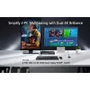 ATEN Conmutador KVMP de 2 puertos USB 4K HDMI doble pantalla (cables incluidos)