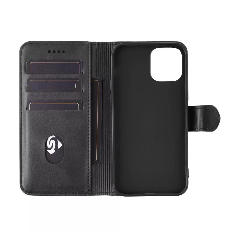 Funda cartera eSTUFF ES67110011-BULK para iPhone 17 Pro Max negra 3 compartimentos para tarjetas