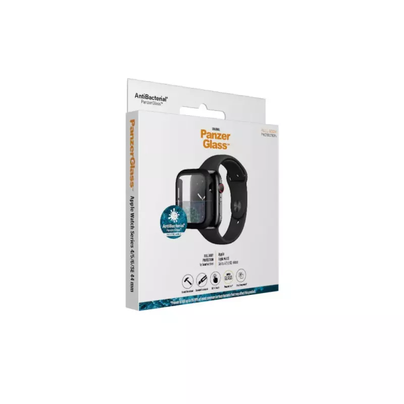 PanzerGlass® funda full body negra Apple Watch SE 3 | SE | 6 | 5 | 4 | 44mm