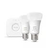 Kit de inicio Smart LED Philips Hue White and Colour Ambience — 2× bombillas E27 11W, Bluetooth/Zigbee