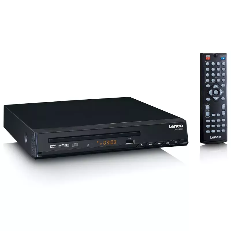 Reproductor DVD Lenco DVD-120 negro NTSC PAL 20-20000 Hz 90 dB