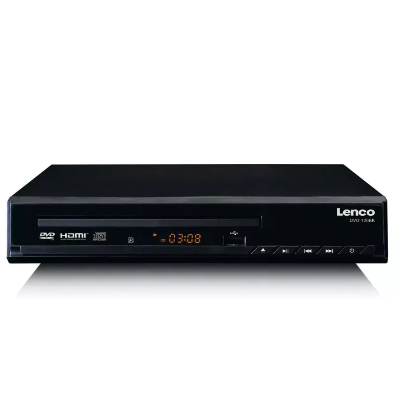 Reproductor DVD Lenco DVD-120 negro NTSC PAL 20-20000 Hz 90 dB