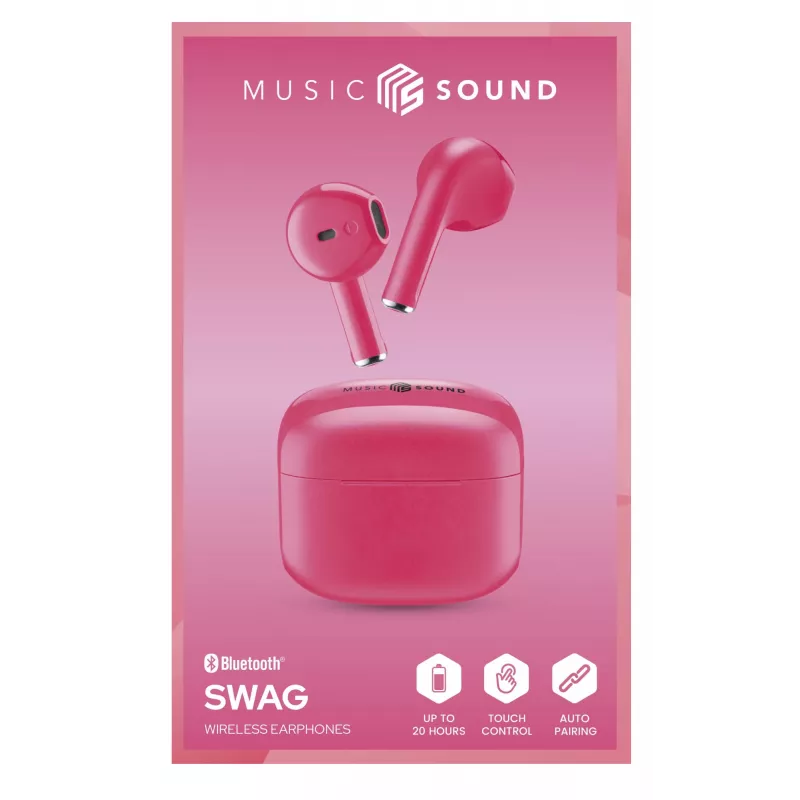 Music Sound Swag SWAG son los auriculares Bluetooth de tipo cápsula, disponibles en muchos colores vivos y supermodernos.