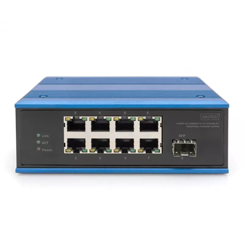 Switch no gestionado Digitus DN-651132 8 puertos Fast Ethernet 1 SFP Uplink