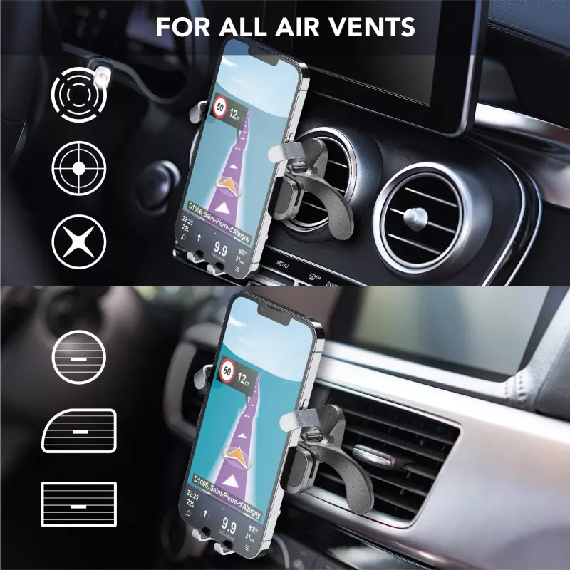 Cellularline Slide Fit - soporte universal para smartphone en coche con inserción fácil