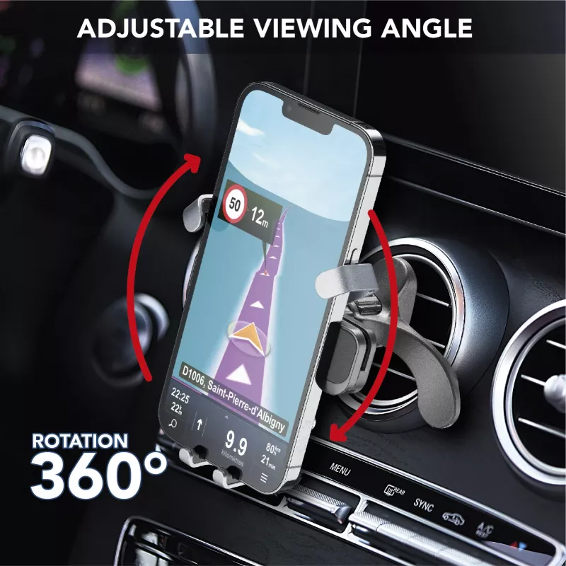 Cellularline Slide Fit - soporte universal para smartphone en coche con inserción fácil