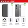 Protector de pantalla Displex + funda para Samsung Galaxy S24+/S25+, marco de montaje Eco, resistente a arañazos