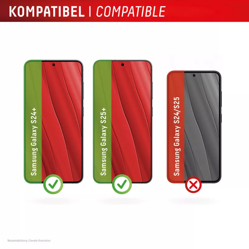 Protector de pantalla Displex (10H) para Samsung Galaxy S24+/S25+, marco de montaje Eco, resistente a arañazos