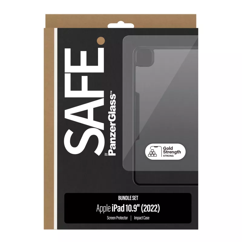 PanzerGlass SAFE. by ® pack 2 en 1 para iPad 10.9'' (2022) | ajuste ultra ancho