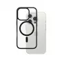 PanzerGlass® HardCase transparente con MagSafe negro y marco para iPhone 16 Pro
