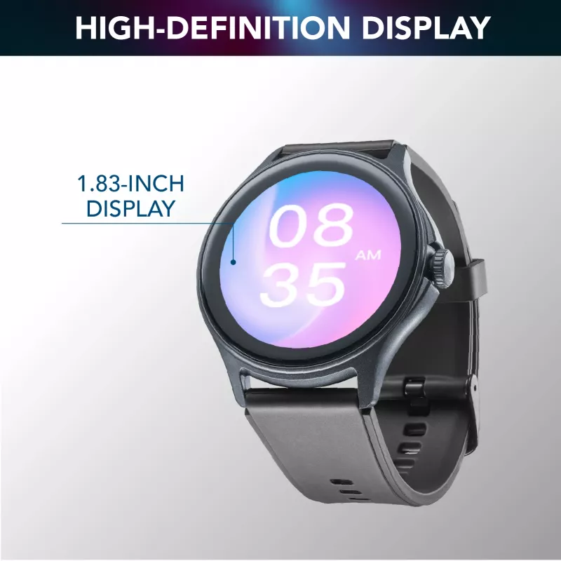 Cellularline ION PRO Round Smartwatch Bluetooth® con app, 3,51 cm (1,38 pulgadas), TFT, pantalla táctil, 0,00064 GB, 98 g