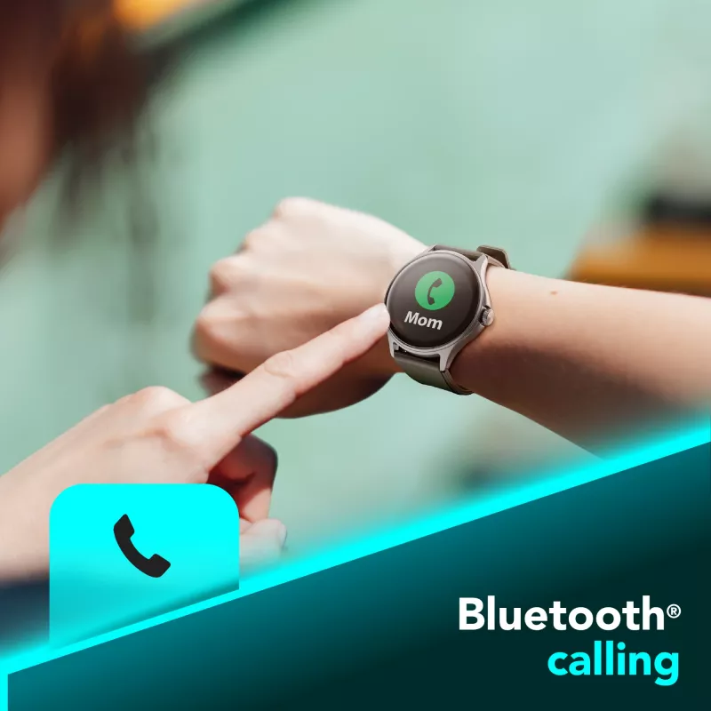 Cellularline ION PRO Round Smartwatch Bluetooth® con app, 3,51 cm (1,38 pulgadas), TFT, pantalla táctil, 0,00064 GB, 98 g