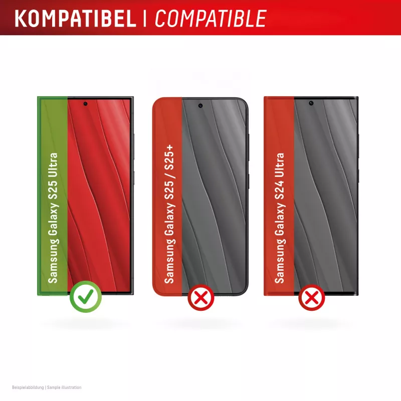 Cristal protector de pantalla Displex (10H) para Samsung Galaxy S25 Ultra, marco de montaje Eco, resistente a arañazos
