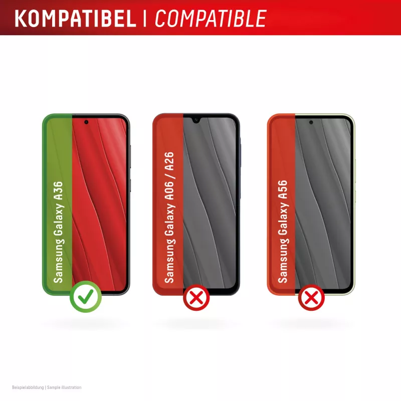 Protector de pantalla Displex (10H) para Samsung Galaxy A36, marco de montaje Eco, resistente a arañazos
