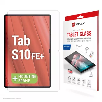 Protector de pantalla Displex Tablet Glass (9H) para Samsung Galaxy Tab S10 FE+, marco de montaje Eco, irrompible