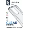 Cellularline Clear Strong – carcasa rígida para Galaxy S25 Edge con bordes de goma