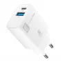 Cellularline Cargador de viaje de doble puerto para Samsung, PD 25W, blanco