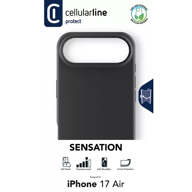Cellularline Sensation – iPhone Air – Funda de silicona ultrasuave con acabado soft-touch, perfecta para proteger cada detalle de tu iPhone Air con elegancia y comodidad.