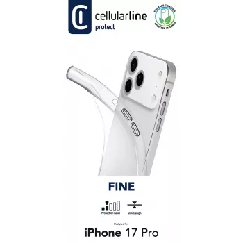 Cellularline Fine - iPhone 17 Pro, funda, Apple, iPhone 17 Pro, 16 cm (6,3