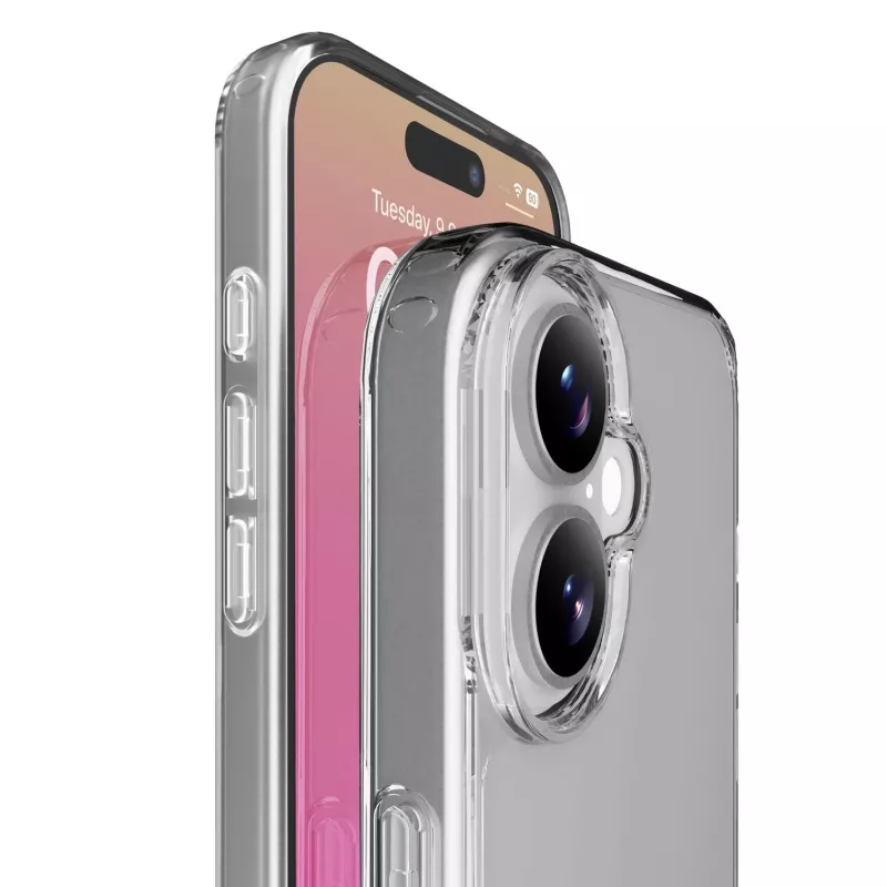 Cellularline Clear Protect – iPhone 17 Carcasa rígida con bordes de goma