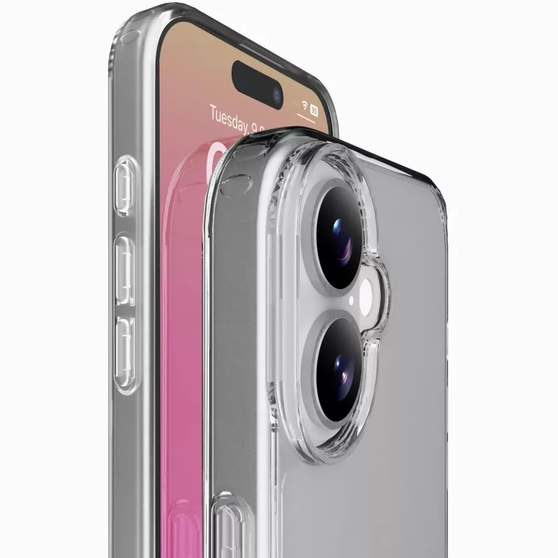 Cellularline Clear Protect – iPhone 17 Carcasa rígida con bordes de goma